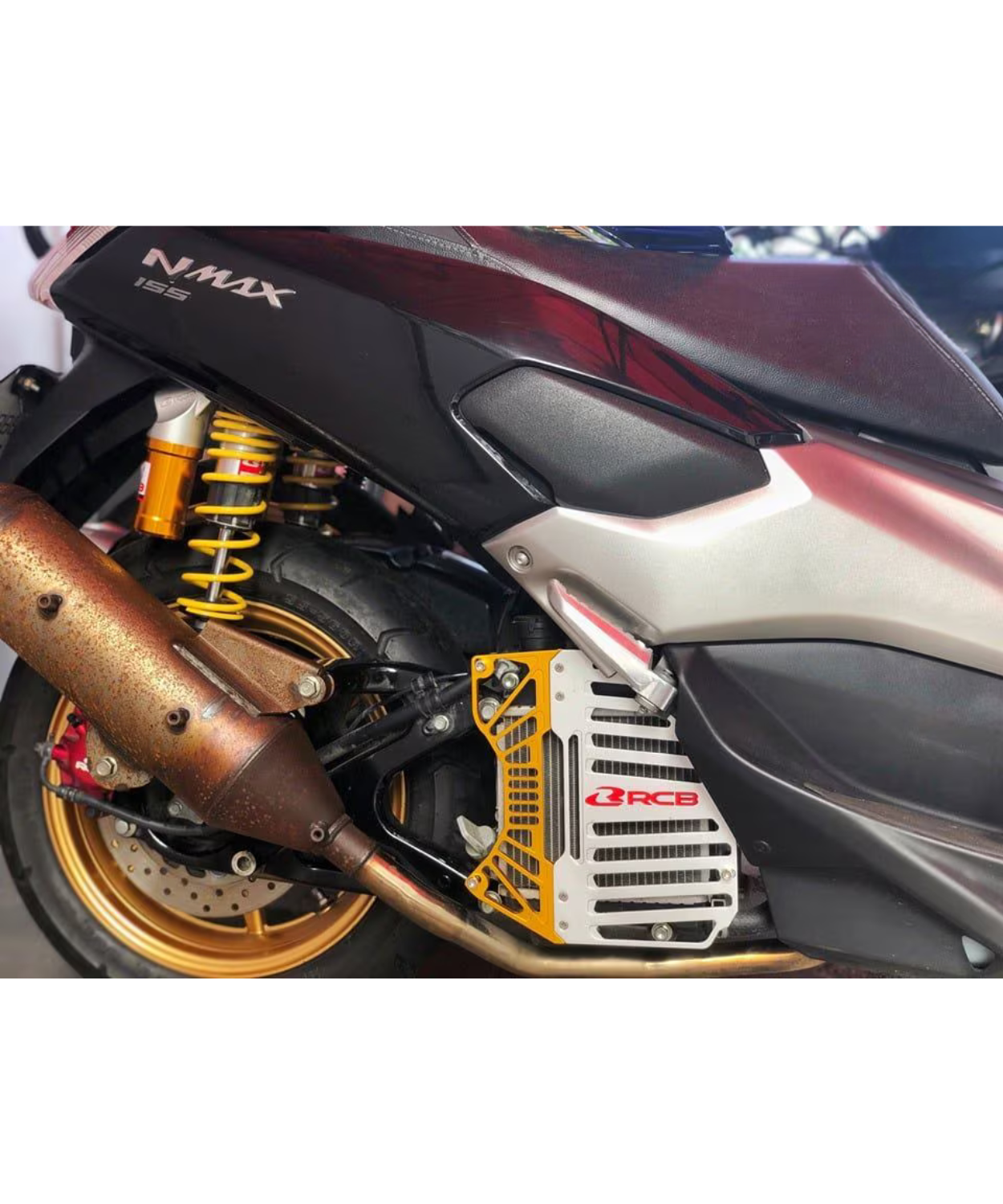 RCB Radiator Cover S Series Nmax - Gold Silver - 01IR007S