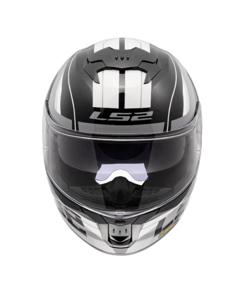LS2 FF320 Stream II Bolt Helmet - Matt Black White - LS2