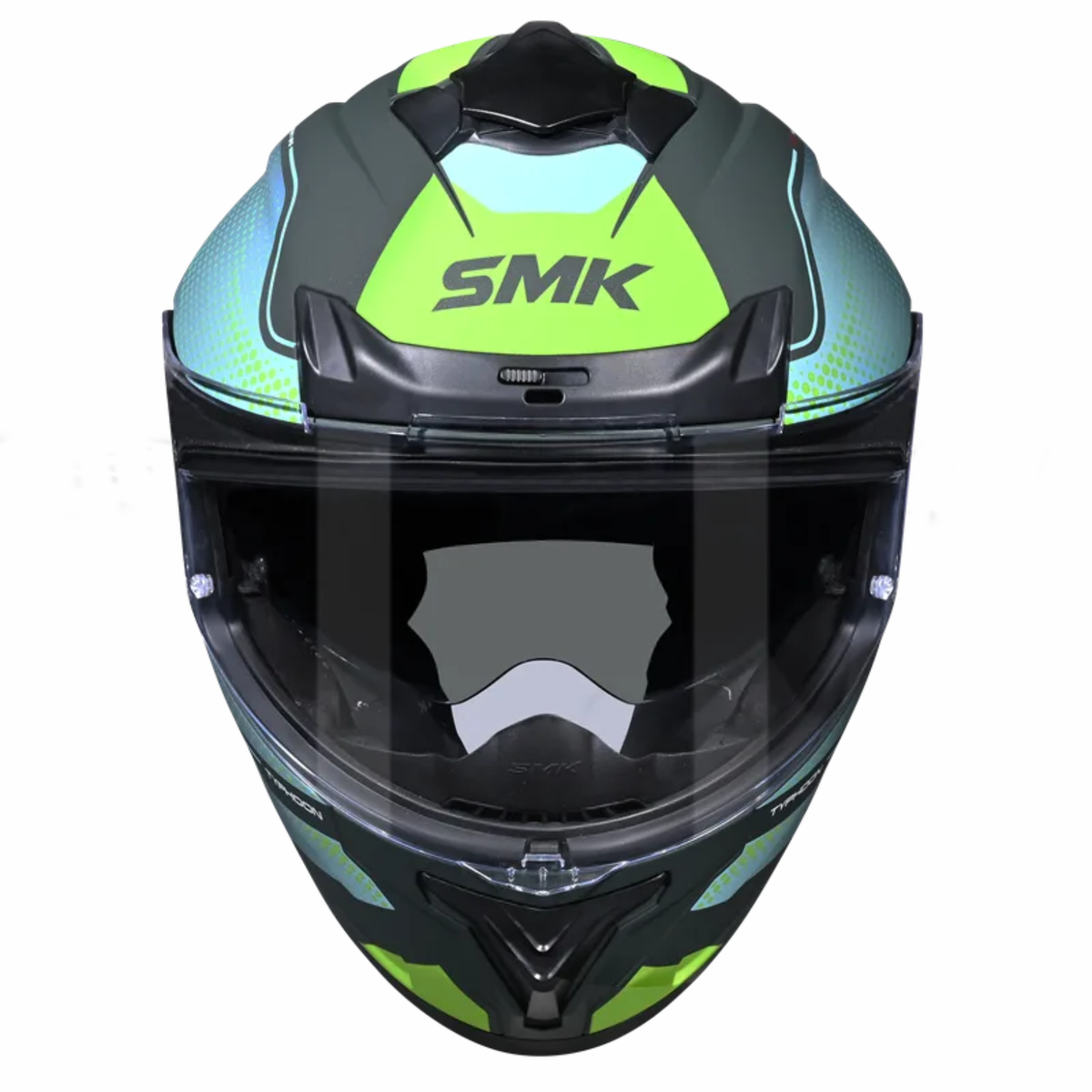SMK Typhoon Mystic GRPS GL884 Full Face Helmet - Gloss Blue Green - SMK