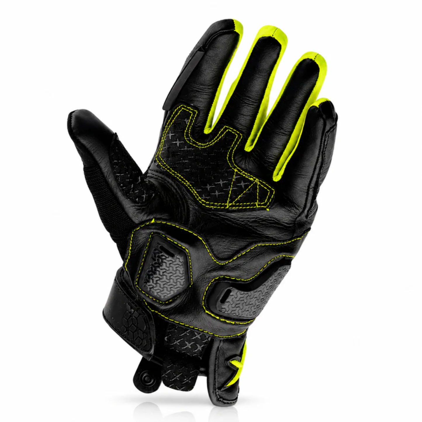 Axor Viper Riding Gloves - Black Neon Green