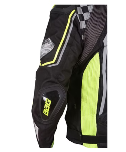 BBG Grand Prix Riding Jacket with Chest Guard without Liner - Neon
