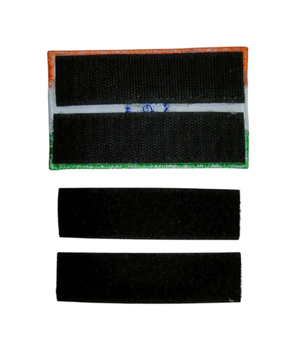 Quipco Embroidered Tricolour Flag of Bharat Patch with Velcro