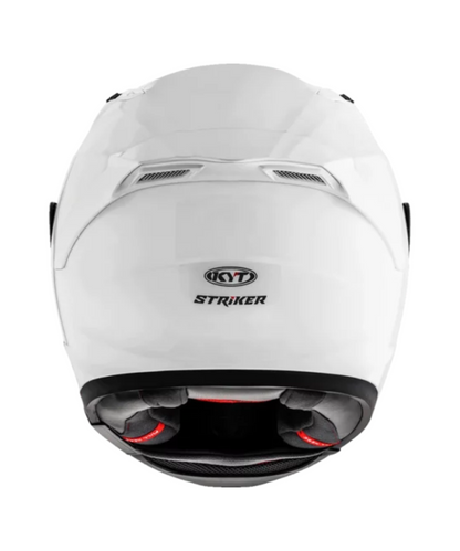 KYT Striker 2V Plain Full Face Helmet - Gloss White