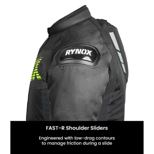 Rynox Delta GT Motorcycle Riding Jacket - Black Hi-Viz Green