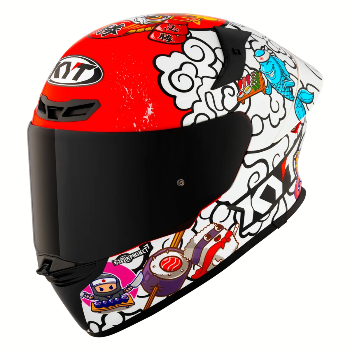 KYT TT-Revo Sushi Time Helmet - Gloss Red