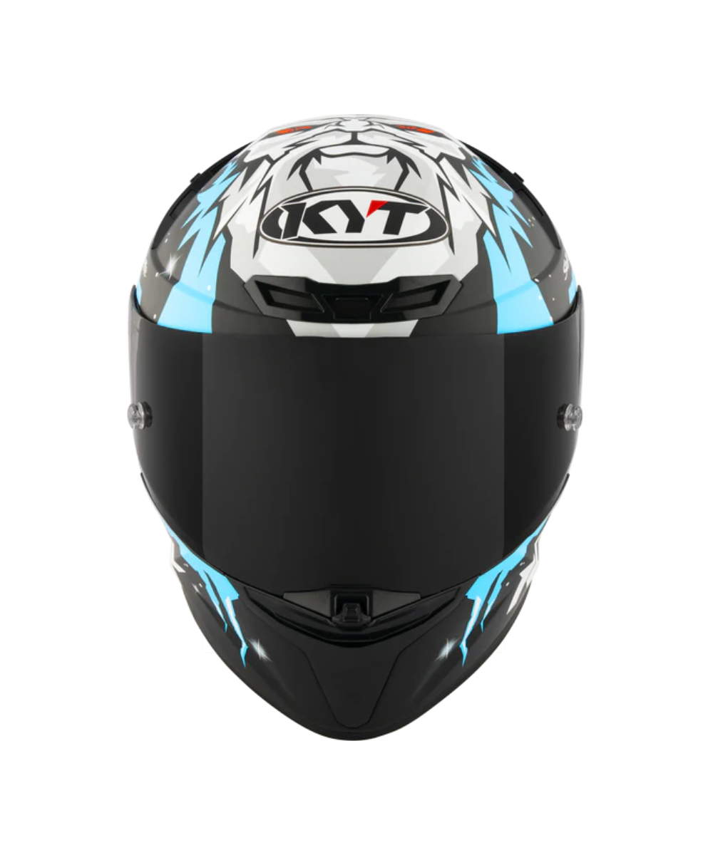 KYT TT-Revo Masia Winter Test Replica Helmet - Matt Black Blue