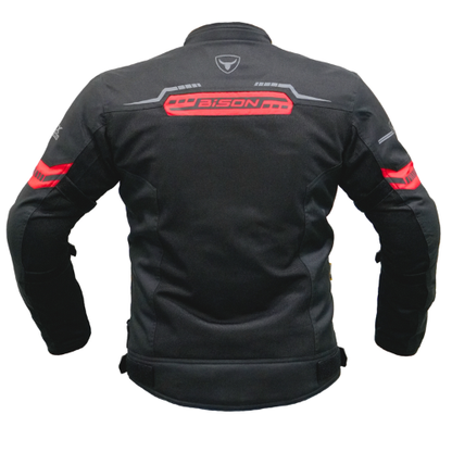 Bison ProGear Clavis Riding Jacket - Black Red