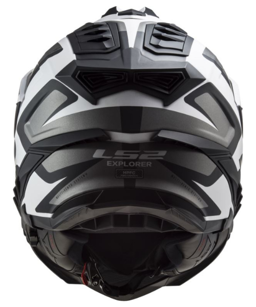 LS2 MX701 C Explorer Alter Helmet - Matt Black White