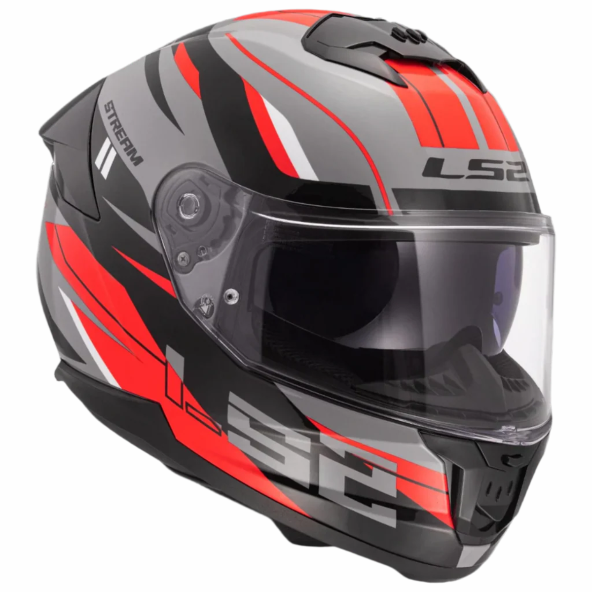LS2 FF320 Stream II Bolt Helmet - Matt Black Red - LS2