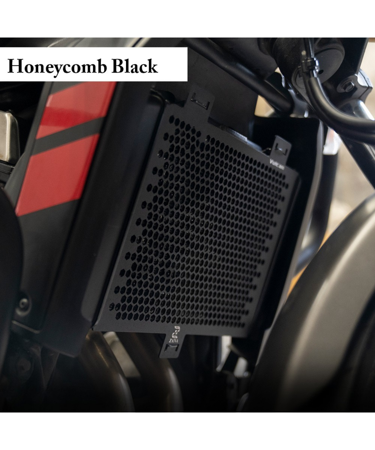 Zana Kawasaki Vulcan 650 Radiator Guard Honeycomb - Black- ZI-8261 - Zana