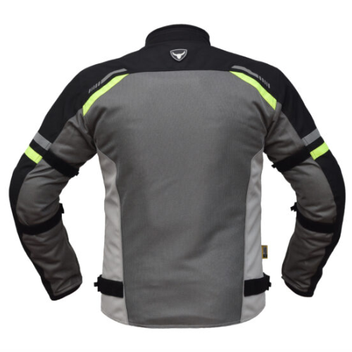 Bison ProGear Raptor V.2 Riding Jacket - Grey Hiviz Green