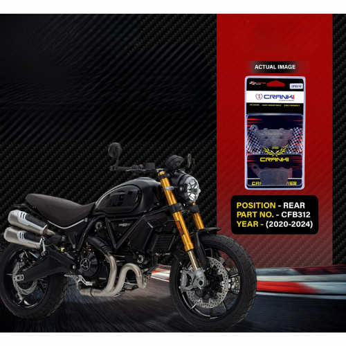 Crank1 Carbon Brake Pads for Ducati Scrambler 1100 Sport Pro (2020-2024)
