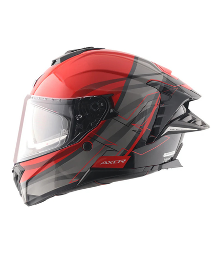 Axor Brutale Surges Dual Spoiler Helmet - Gloss Red Grey