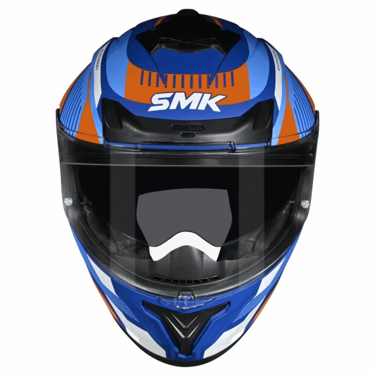 SMK Typhoon Sparko GRPS GL557 Ful Face Helmet - Gloss Blue Orange White - SMK