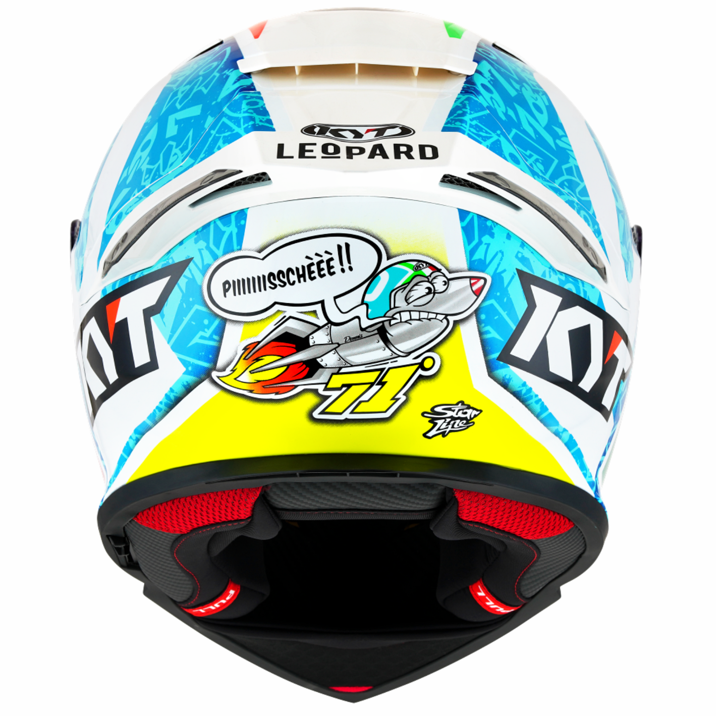 KYT R2R Pro Foggia Misano 2021 Replica  Helmet - Gloss Blue Red Yellow Green
