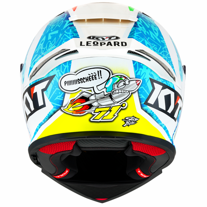 KYT R2R Pro Foggia Misano 2021 Replica  Helmet - Gloss Blue Red Yellow Green
