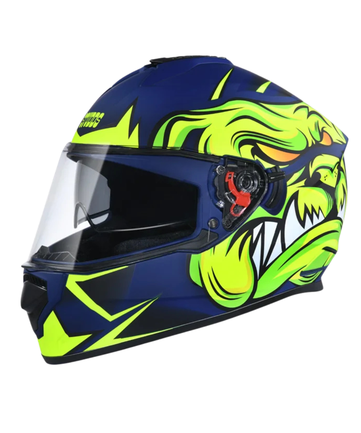 Studds Drifter D1 Decor Graphics Helmet - Gloss Blue Yellow N5 - Studds