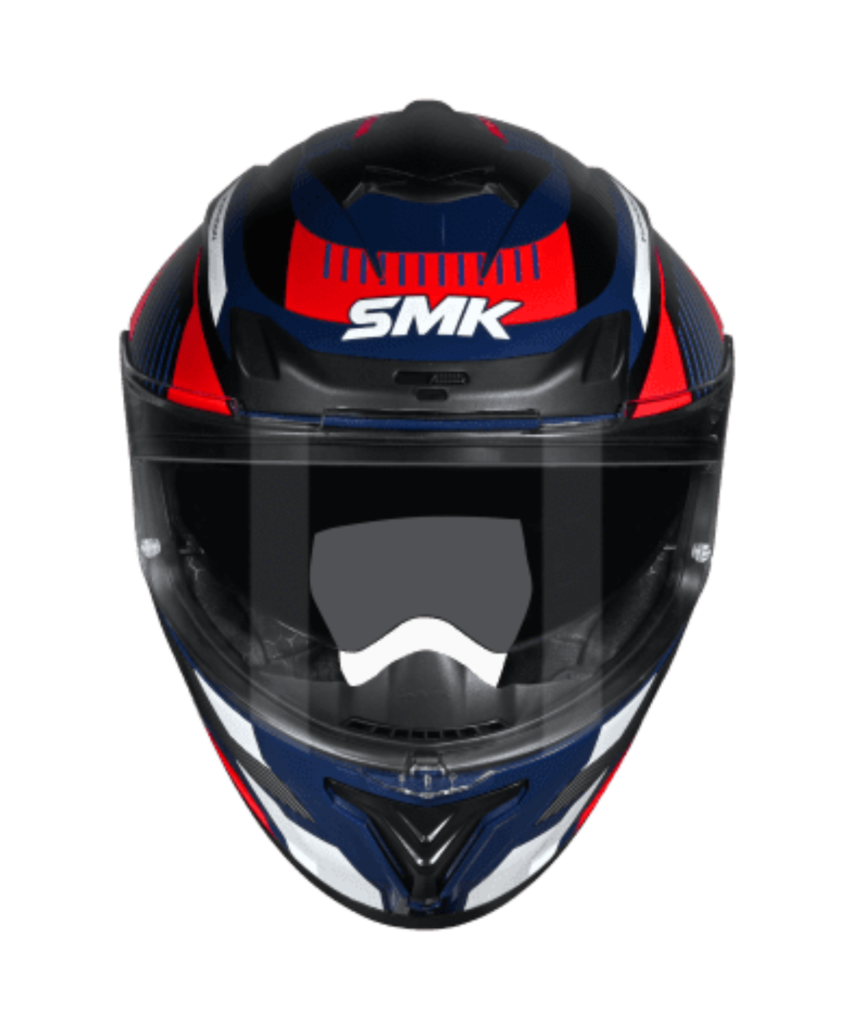 SMK Typhoon Sparko GRPS GL531 Full Face Helmet - Gloss Blue Red Black - SMK
