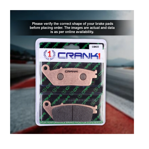 Crank1 Fully Sintered H2 Series Brake Pads for Triumph Street Triple 675 (2013-2016)