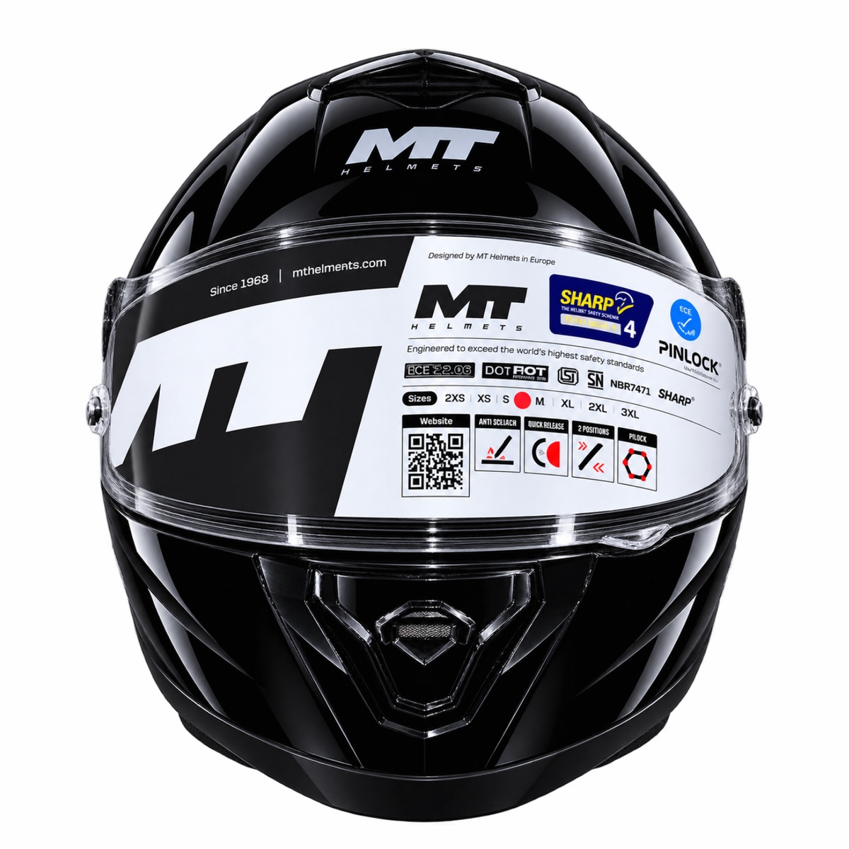 MT Thunder 3 SV Pro Helmet - Solid A1 Gloss Black