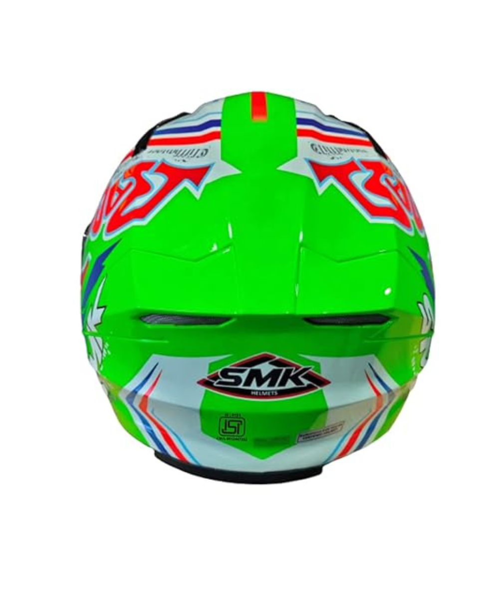 SMK Stellar Graffiti GL837 Green Helmet - SMK