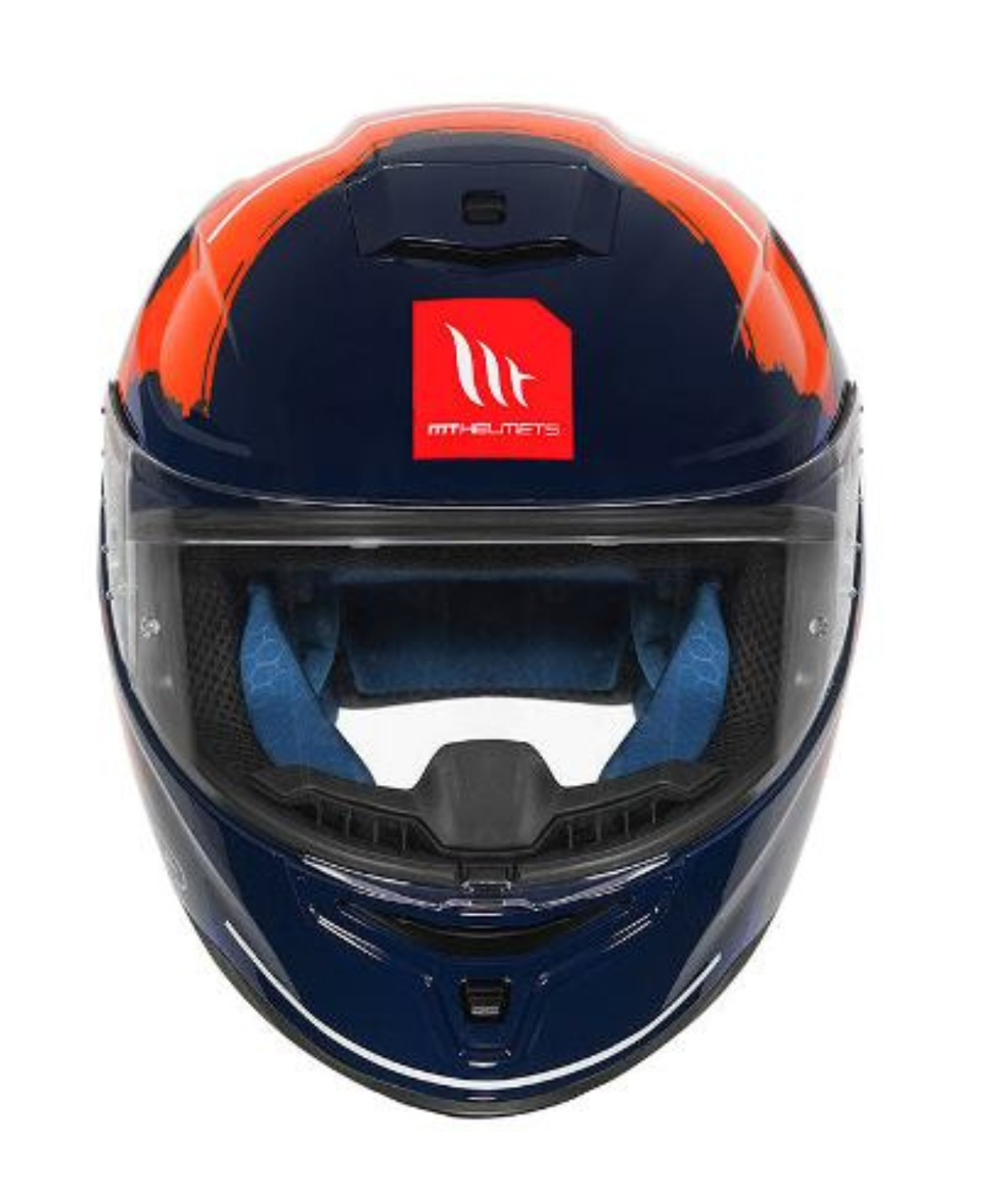 MT Hummer B Monti C7 Helmet - Gloss Black Blue Orange