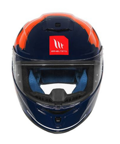 MT Hummer B Monti C7 Helmet - Gloss Black Blue Orange