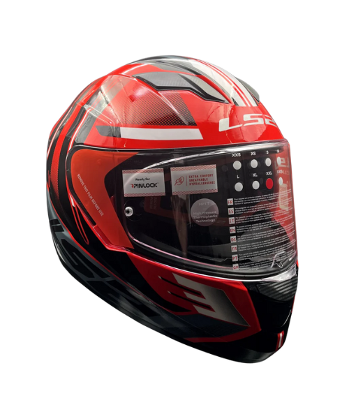 LS2 FF320 Stream Evo Shadow D Ring Helmet - Gloss Red Black White