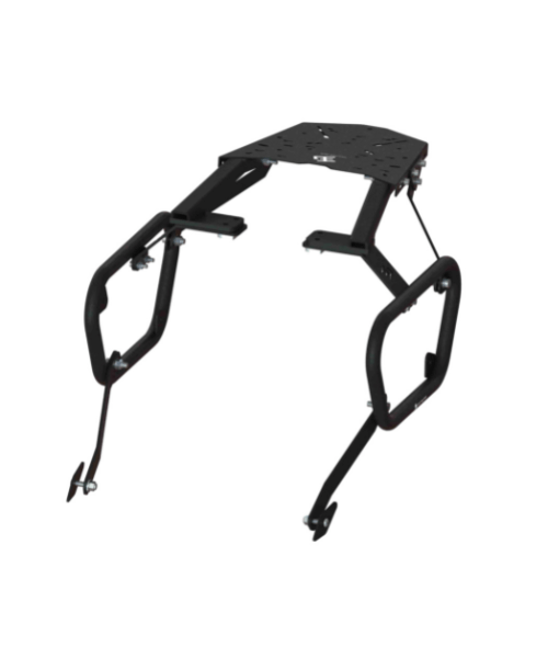Meg Top Rack Saddlestays combo for Bajaj Dominar - Matt Silver