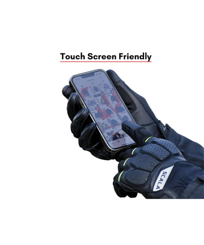 Scala Speed 2 Riding Gloves - Black Hi Viz