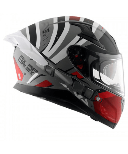 Axor Apex Hex-2 Helmet - Dull Cool Grey Red