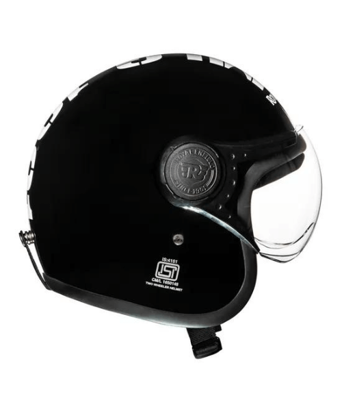 Royal Enfield Jet Open Face MLG Helmet - Gloss Black