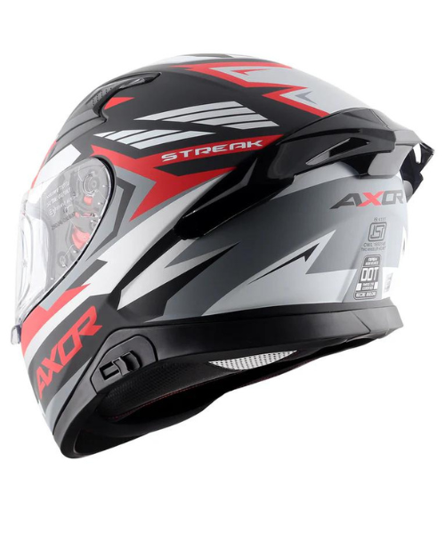 Axor Apex Streak Helmet - Dull Black Red