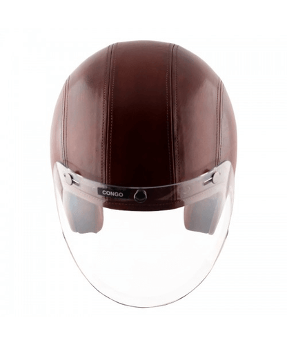 Axor Retro Jet Leather Congo Helmet - Coniac Dark