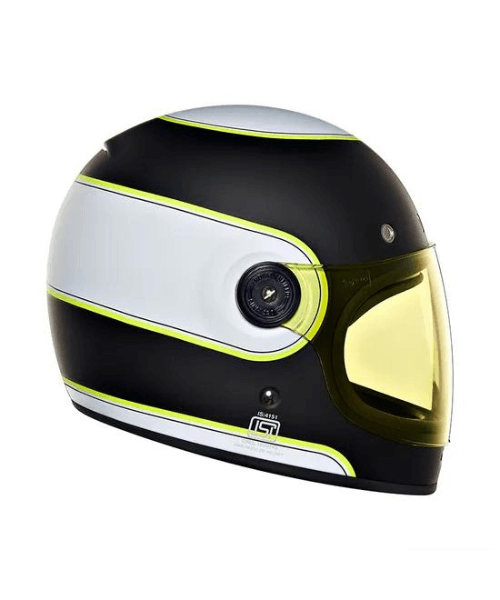Royal Enfield Drifter V2 Helmet Centre Stripe - Matt Black