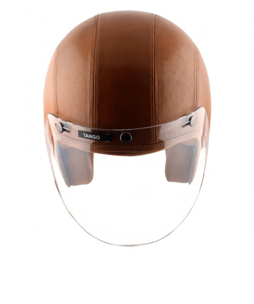 Axor Retro Jet Leather Tango Helmet - Yellow