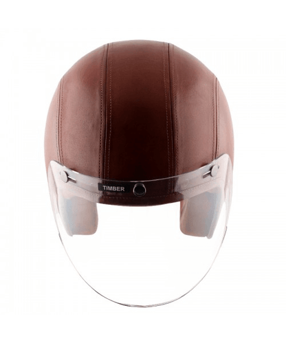 Axor Retro Jet Leather Timber Helmet - Coniac Light