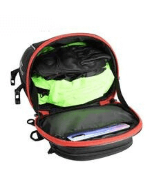Ghost Racing Carbon Fiber Motorcycle Tank Bag Rear Seat Bag - Red