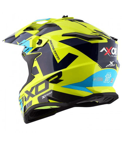 Axor X-CROSS X1 Off Road Helmet -Neon Yellow Blue