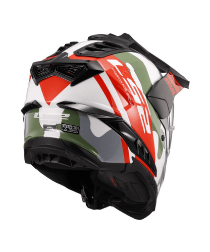 LS2 MX701 Explorer Camox Helmet - Gloss White Red Camo