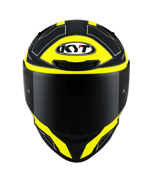 KYT TT-Course Electron Helmet - Matt Black Yellow