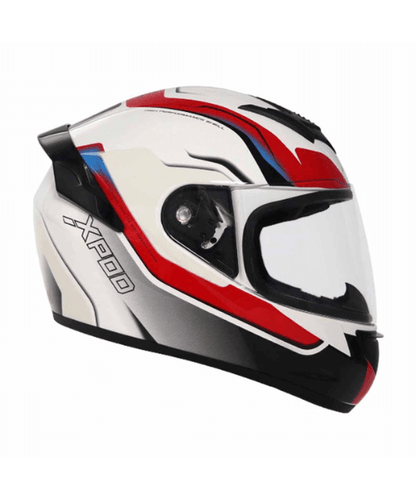 TVS Racing XPOD Helmet - Speedy White Red