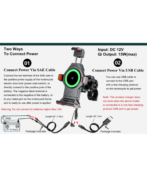 Yellowfin Aluminium Alloy Motorcycle Phone Mount with Vibration Dampener Secure Anti-Theft Lock | One-Push Auto Lock