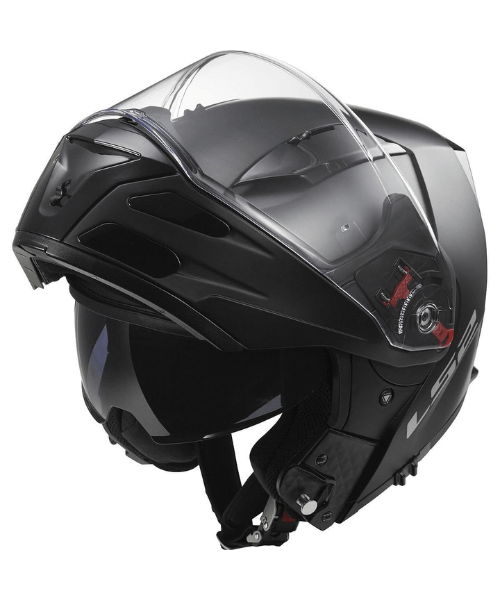 LS2 FF324 Metro Evo Modular Helmet with Peak - Solid Matt Black