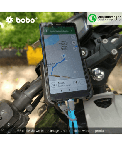 BOBO BM1 Jaw-Grip Bike Phone Holder Motorcycle Mobile Mount - Black