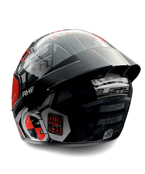 LS2 FF352 Rookie Big One Helmet - Gray Hi Viz Orange