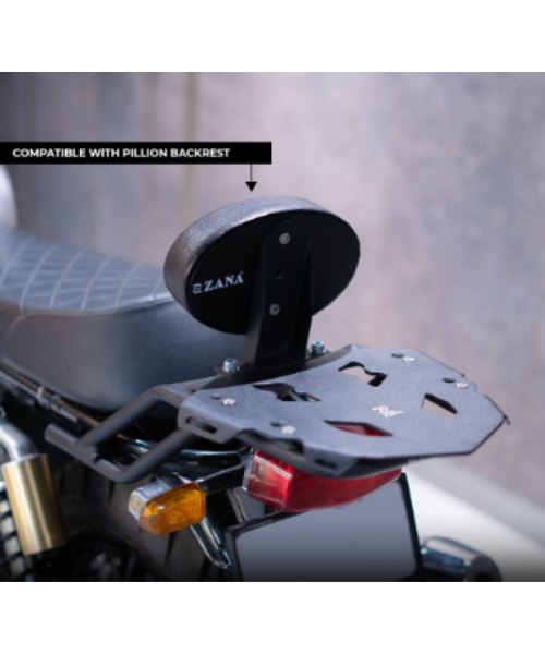 Zana Top Rack T-1 With Aluminium Plate And Compatible with Pillion Backrest For Gt & Interceptor 650 - ZI-8019