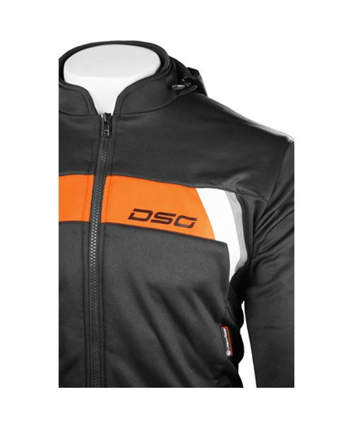 DSG Urban Rider Hoodie Black Red Fluo