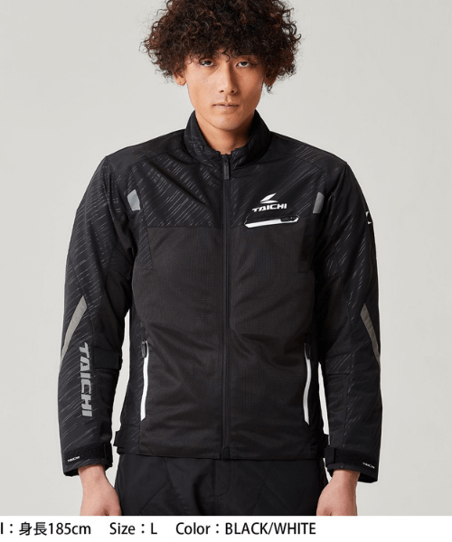 RS Taichi Torque Mesh Riding Jacket - Black White