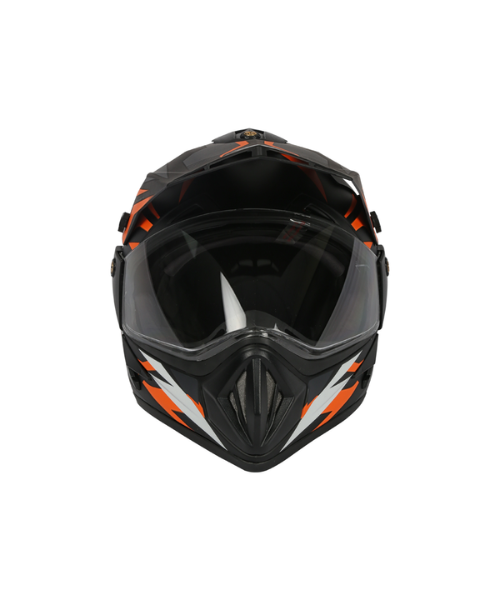 TVS Full Face Graphic 2 Helmet - Orange Black